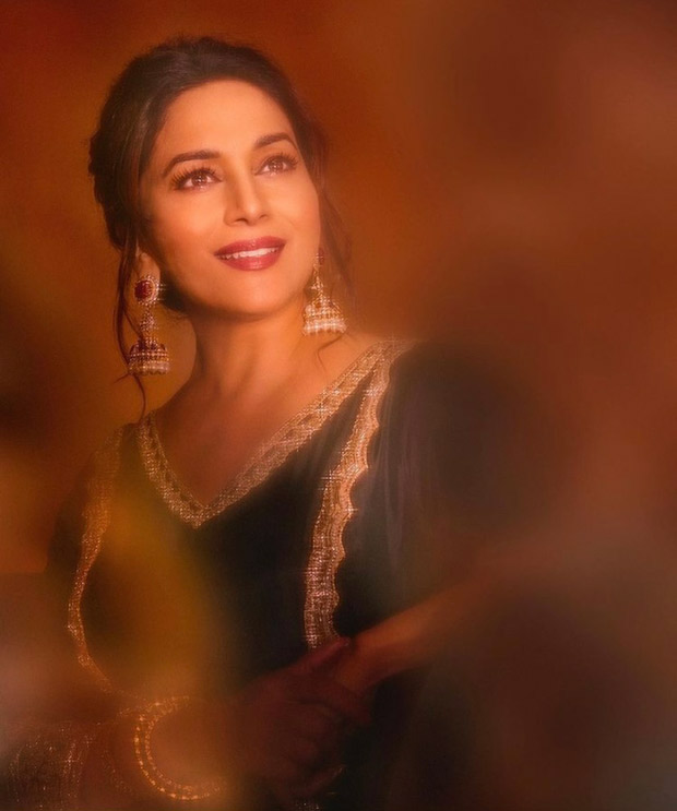 Madhuri Dixit Exudes Royalty In Shades Of Black Manish Malhotra Attire