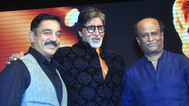 Amitabh Bachchan – Kamal Haasan – Rajinikanth At The Audio Release Of ‘Shamitabh’