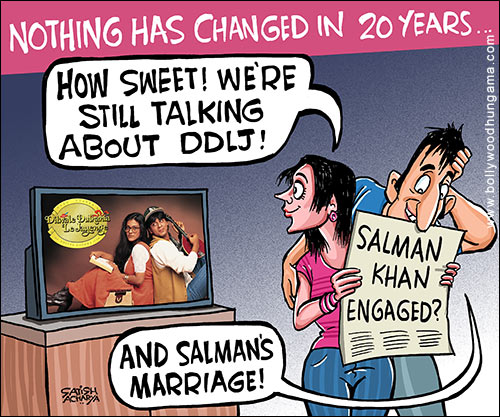 Bollywood Toons: Twenty years of DDLJ!