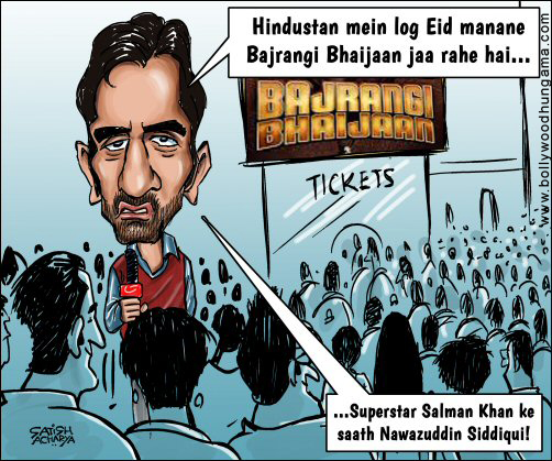 Bollywood Toons: Superstar Salman ke saath Nawazuddin Siddiqui