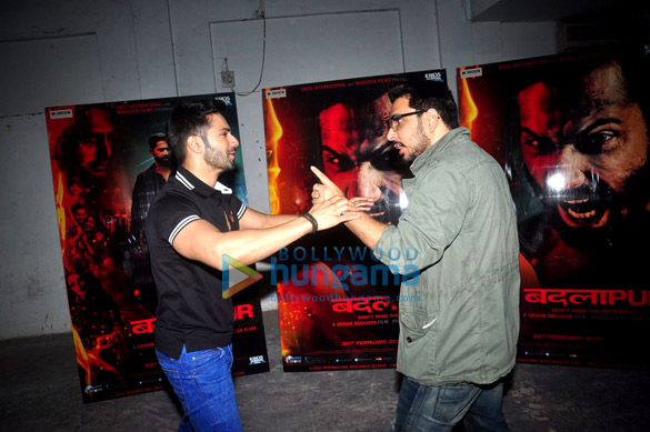 varun dhawan promotes badlapur at mehboob studio 8