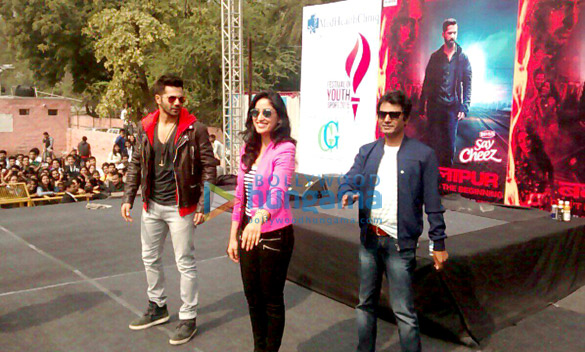 varun dhawan yaami gautam nawazuddin siddiqui sriram raghavan promote badlapur at srcc college delhi 3