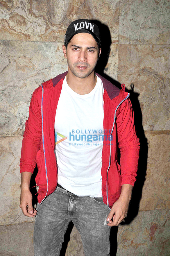 varun dhawan karan johar snapped at the screening of inside out 7