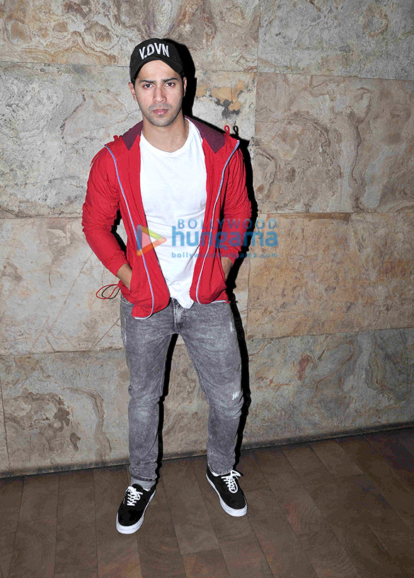 varun dhawan karan johar snapped at the screening of inside out 5