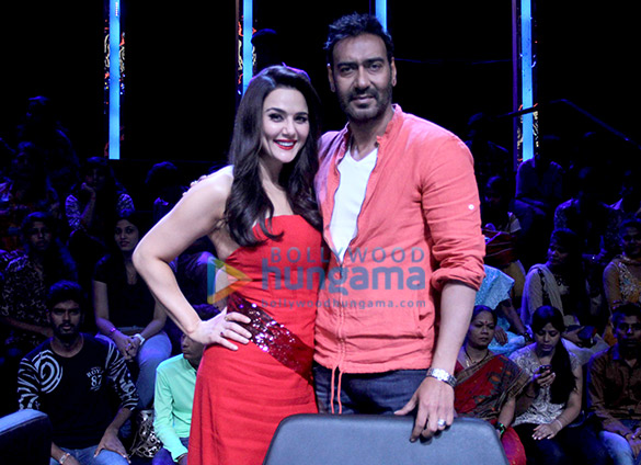 ajay devgn shriya saran promote drishyam on the sets of nach baliye 6