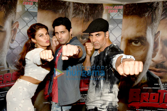 akshay kumar sidharth malhotra jacqueline fernandez promote brothers 3
