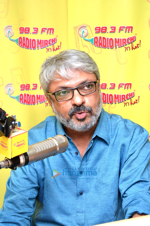 sanjay leela bhansali promotes his film bajirao mastani at 98 3 fm radio mirchi studio 3