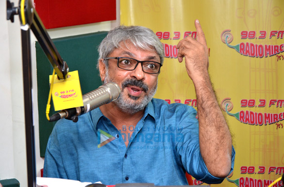 sanjay leela bhansali promotes his film bajirao mastani at 98 3 fm radio mirchi studio 2