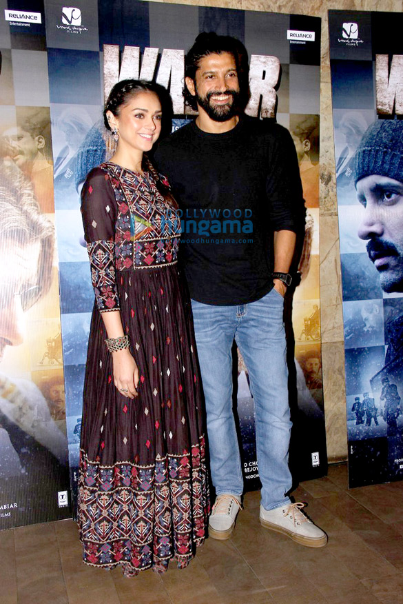 farhan akhtar aditi rao hydari snapped at wazir trailer launch 4