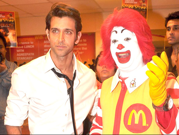 hrithik roshan promotes agneepath at mc donalds 2