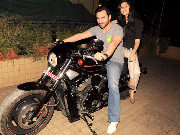 saif takes a bike ride to promote agent vinod 8