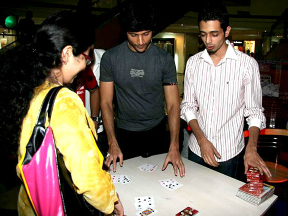 cast of teen patti at a promotional event at inorbit mall 4