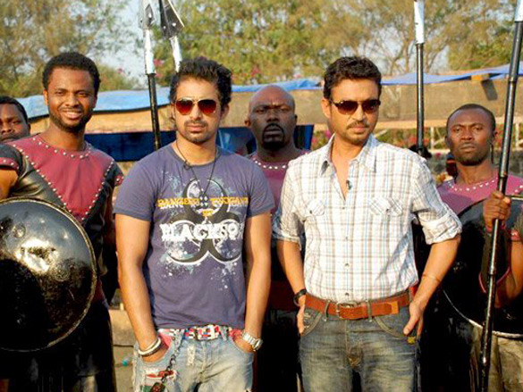 irrfan khan and rannvijay singh on the sets of mtv roadies 3