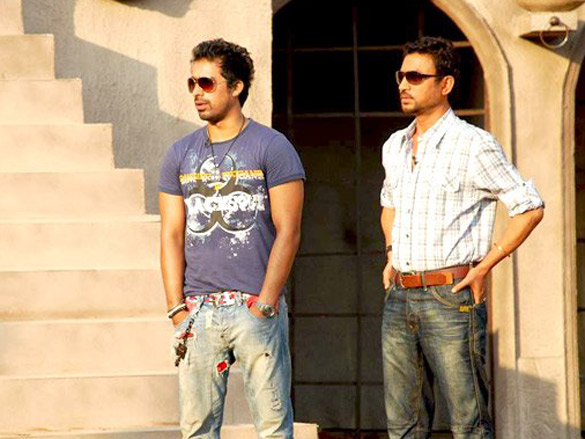 irrfan khan and rannvijay singh on the sets of mtv roadies 6