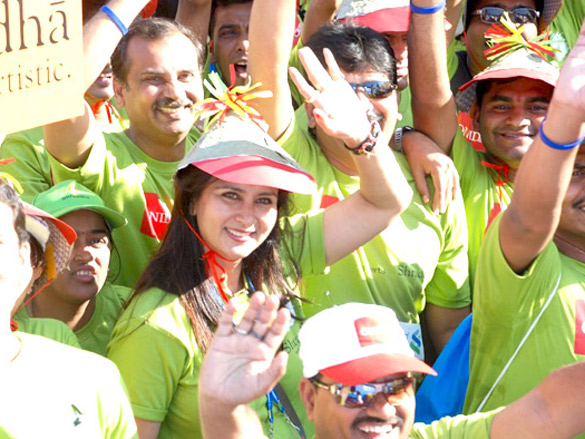 john akshay vidya genelia and ritesh at scmm marathon 23