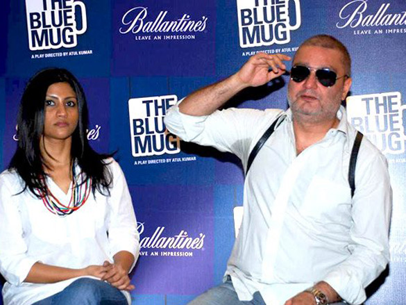 ranvir and konkona at the blue mug play press meet 5