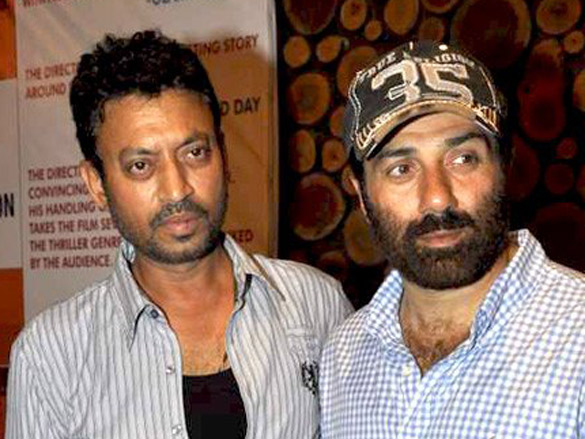 sunny deol and irrfan khan at right yaaa wrong success bash 4