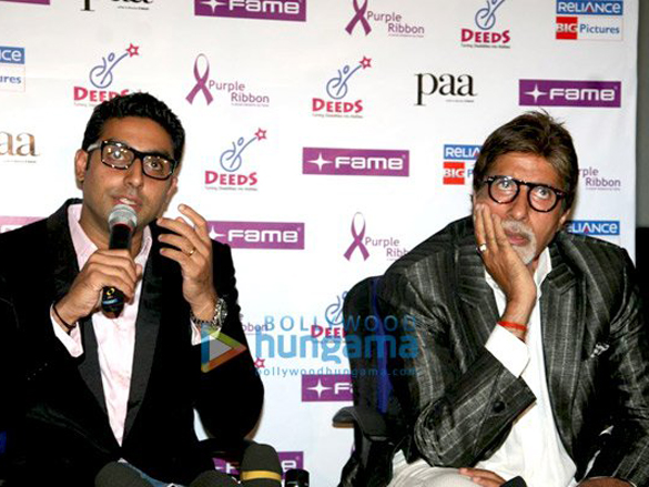 amitabh and abhishek watch paa with kids 6