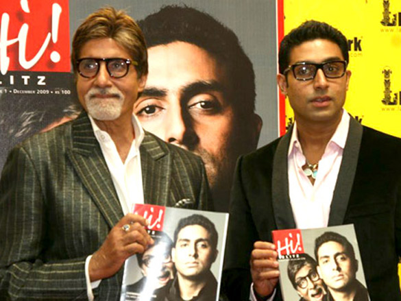 big b and abhishek unveil hi blitz magazine 3