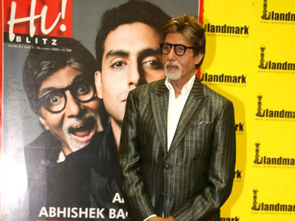 big b and abhishek unveil hi blitz magazine 9