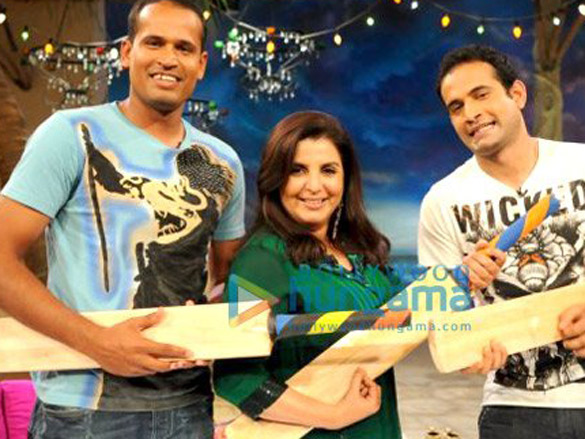 irfan pathan and yusuf pathan on farah khans talk show tere mere beach mein 3