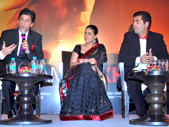 shahrukhkajol and karan unveil the first look of my name is khan 16