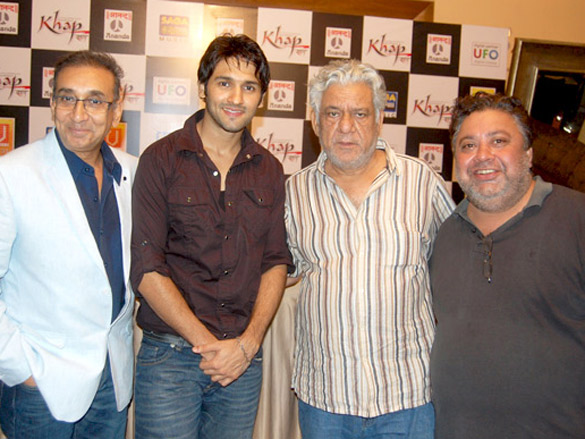 om puri at the press meet of khap 3