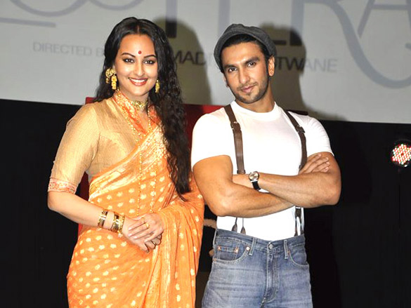 ranveer and sonakshi at the launch of movie lootera 5