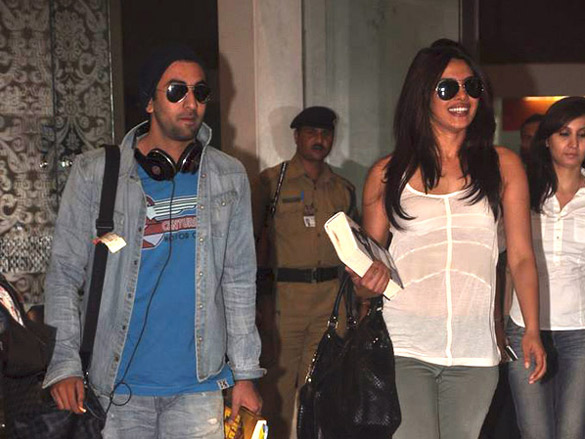 priyanka and ranbir return back from barfee shoot 2