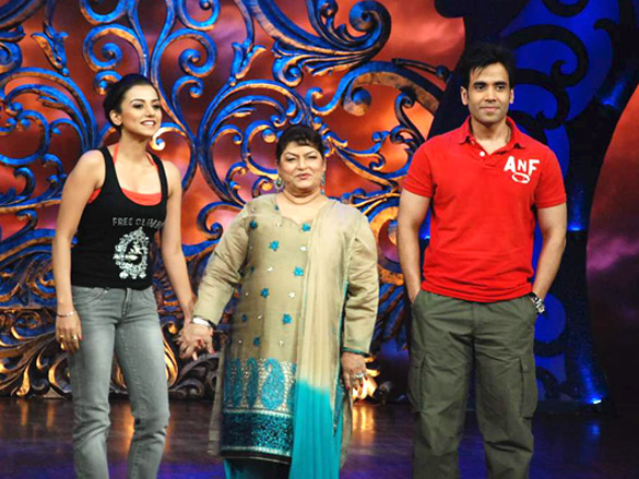 tusshar and kulraj on the sets of saroj khans dance show 2