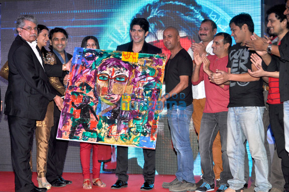 celebs grace the first look music launch of the film shree 2