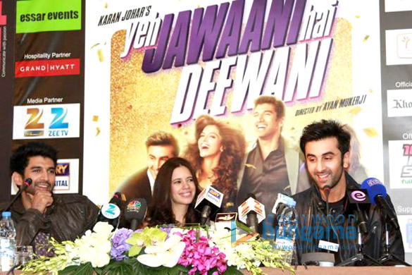ranbir kalki aditya promote yeh jawaani hai deewani in dubai 4