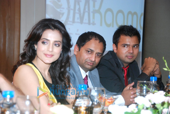 neil ameesha at the launch of jaipur premier league 2 5