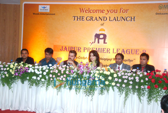 neil ameesha at the launch of jaipur premier league 2 2