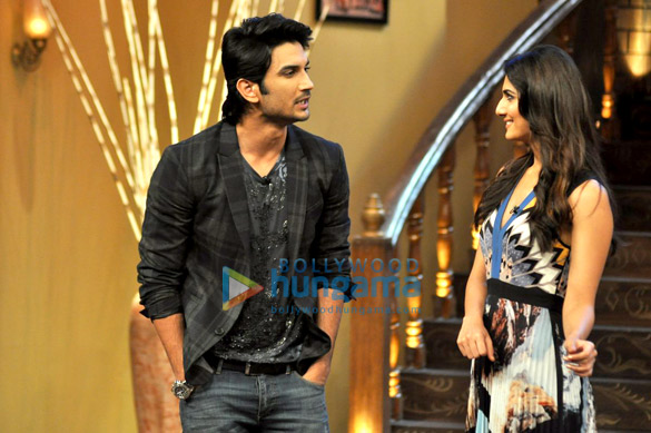 promotion of shuddh desi romance on the sets of comedy with kapil 12