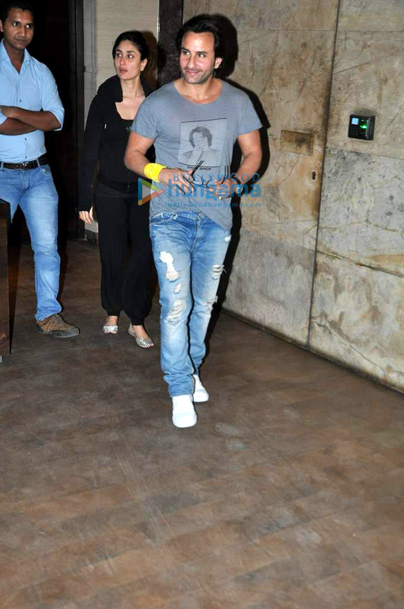 saif kareena karisma at the special screening of bullett raja 4