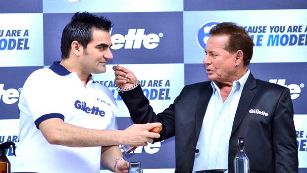 Arbaaz Khan, Salim Khan At ‘Gillette Shave Event’