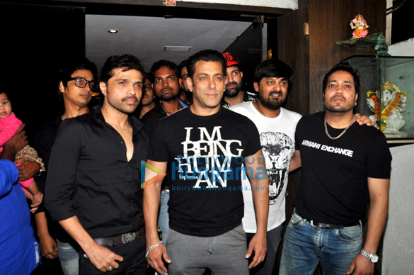 salman snapped at himeshs recording studio 2