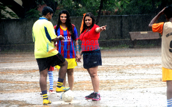rakhi sawant carlyta mouhini play football for under privileged children 10