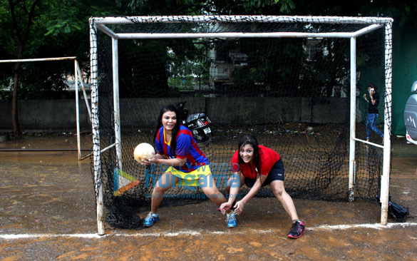 rakhi sawant carlyta mouhini play football for under privileged children 7