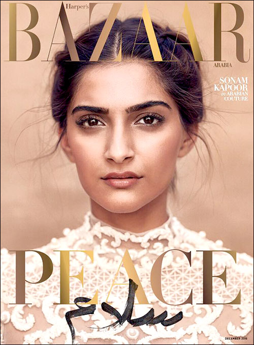 check out sonam kapoor on the cover of harpers bazaar arabia 2