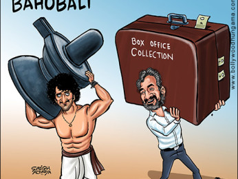Bollywood Toons: Bahubali conquers box office Bollywood Toons: Bahubali conquers box office