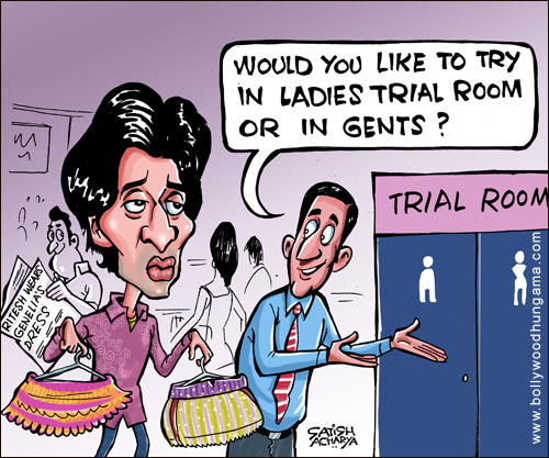 Bollywood Toons: Riteish wears Genelia’s skirt
