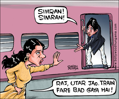 Bollywood Toons: No train trip for Raj-Simran