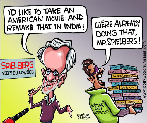 Bollywood Toons: Spielberg- Bollywood – Remakes
