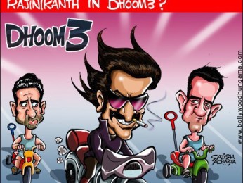 Bollywood Toons: Rajinikanth in Dhoom 3?