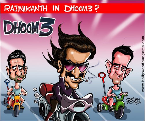 Bollywood Toons: Rajinikanth in Dhoom 3? - Bollywood Hungama