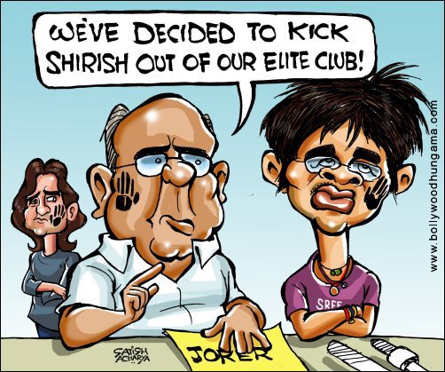 Bollywood Toons: Shirish out of elite slap-club