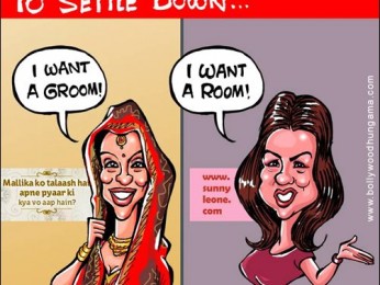Bollywood Toons: Mallika v/s Sunny Leone Bollywood Toons: Mallika v/s Sunny Leone