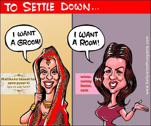 Bollywood Toons: Mallika v/s Sunny Leone - Bollywood Hungama